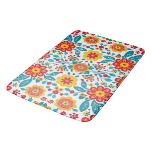 Tapete De Banheiro Mexicano Floral Boho