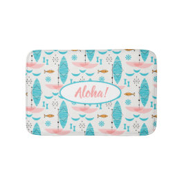 Tapete De Banheiro Mid Century Pink Catamaran