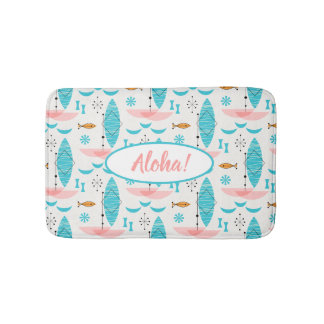 Tapete De Banheiro Mid Century Pink Catamaran