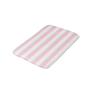Tapete De Banheiro Milhares de Pink e White Stripes