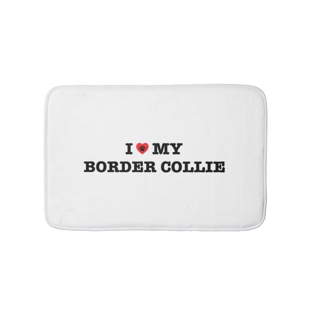 Tapete De Banheiro Mim coração meu border collie (frente)