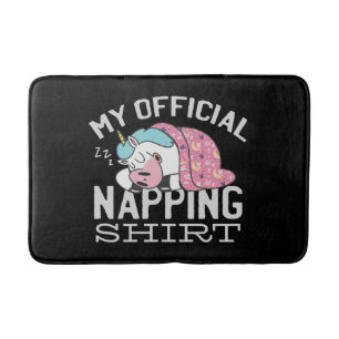 Tapete De Banheiro Minha camisa de dormir - Preguiçoso Unicórnio dorm