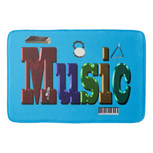 Tapete De Banheiro Minha Vida É Música, Memória Espuma Bathmat