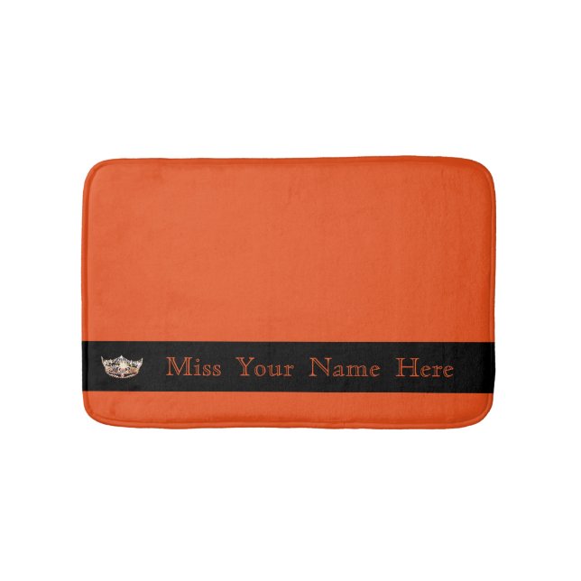 Tapete De Banheiro Miss America Orange Crown Bath Mat (frente)