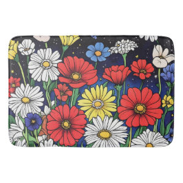 Tapete De Banheiro Mistura de flores