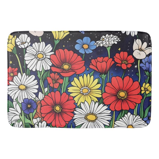 Tapete De Banheiro Mistura de flores (Frente)