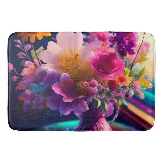 Tapete De Banheiro Mistura de Flores Vase 1 (Frente)