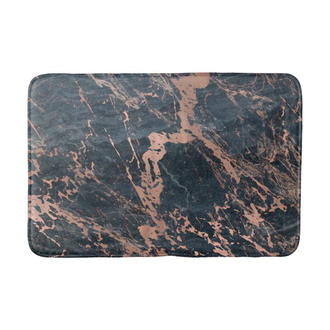 Tapete De Banheiro Mistura Rustic Blue & Rosa Dourada Glam Marble (Frente)