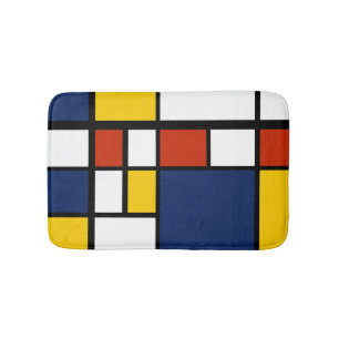 Tapete De Banheiro modelo bauhaus pintura de arte geométrica abstrato