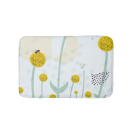Tapete De Banheiro Modern Abstract Botanical Yellow Billy Button