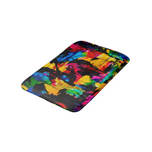 Tapete De Banheiro Modern Artsy Colorful