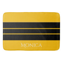 modern black &yellow monogram name