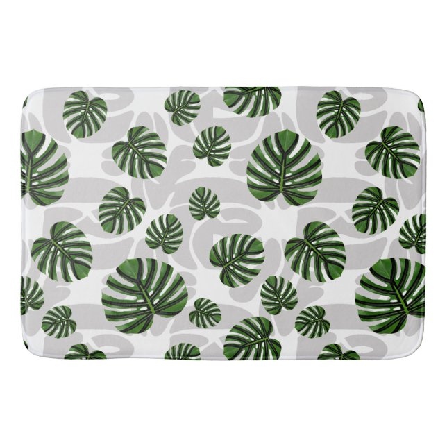Tapete De Banheiro Modern Boho Botanical Leaves Pattern (Frente)