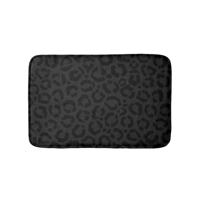 Tapete De Banheiro Modern Minimal Black Leopard Print (frente)