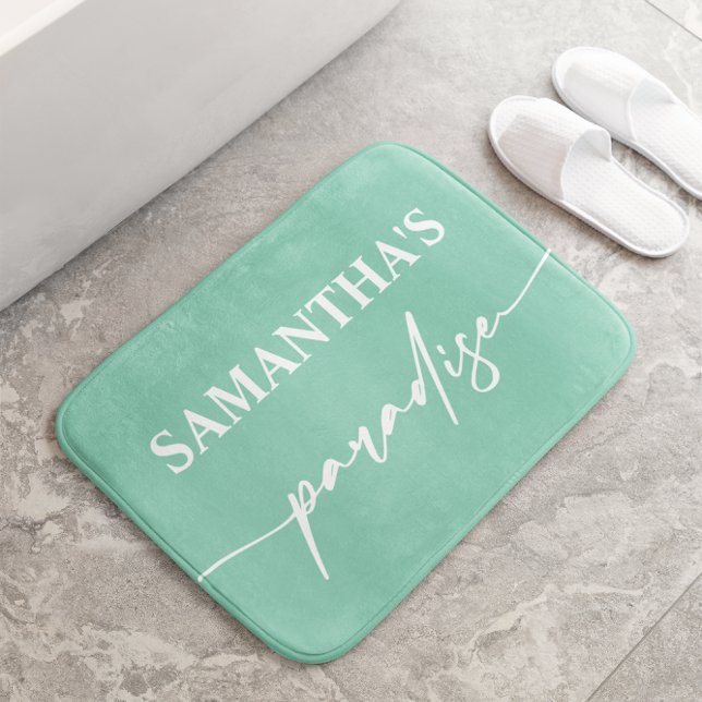 Tapete De Banheiro Modern Mint Green Bath Mat (Criador carregado)