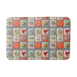 Tapete De Banheiro Modern Pastel Nature Icons