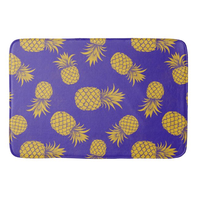 Tapete De Banheiro Modern Tropical Pineapple Watercolor (Frente)