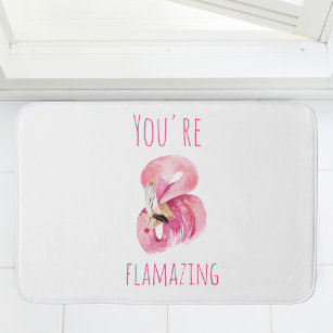 Tapete De Banheiro Moderno Você É Flagrante Beleza Rosa Flamingo