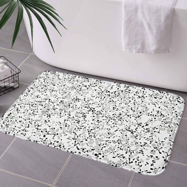 Tapete De Banheiro Moderno White Terrazzo (Criador carregado)