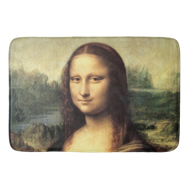 Tapete De Banheiro Mona Lisa Leonardo da Vinci (Frente)