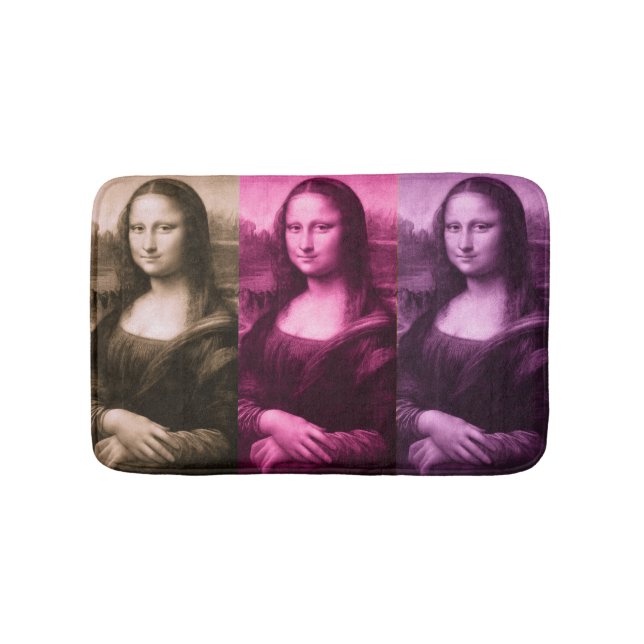 Tapete De Banheiro Mona Lisa Purple Chocolate Rosa (frente)