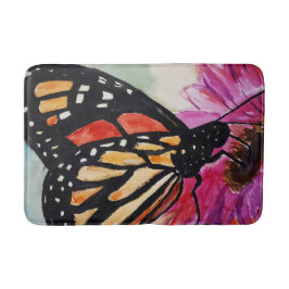 Tapete De Banheiro Monarca Borboleta Bath Mat