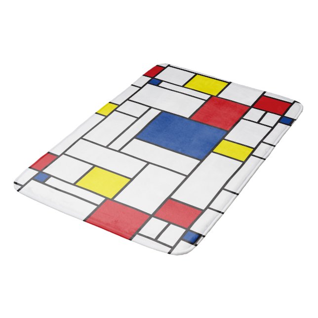 Tapete De Banheiro Mondrian Minimalist Geométrico De Stijl Modern Art (Angulado)