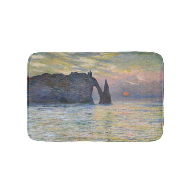 Tapete De Banheiro Monet - Manneport, Cliff em Etretat, Sunset (frente)
