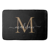 Monograma Branco Dourado na moda preto Monograma F