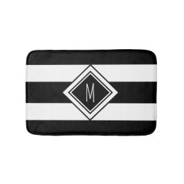 Tapete De Banheiro Monograma das Bandas Brancas e Pretas Modernas