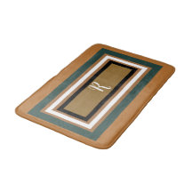 Monograma de cobre bronze verde geométrico ousado