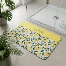 Monograma de Flor Silvestre Aguarela Verde Amarelo