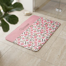 Monograma de Flor Silvestre Aquarela Rosa Marrom D