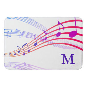 Tapete De Banheiro Monograma de notas de música