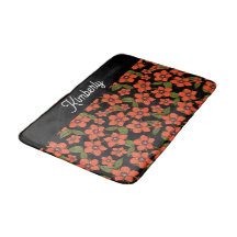 Monograma Floral Vermelho em Aquarela