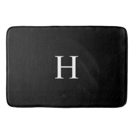 Tapete De Banheiro Monograma Moderno Elegante Preto