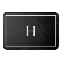 Tapete De Banheiro Monograma Moderno Elegante Preto
