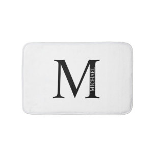 Tapete De Banheiro Monograma Personalizado e Matriz de Banheiro de No