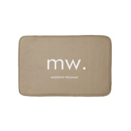 Tapete De Banheiro Monograma Personalizado Pastel Elegante Na moda mo