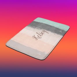 Tapete De Banheiro Monograma Pincel Traços Coloridos |