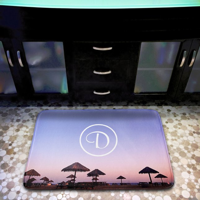 Tapete De Banheiro Monograma Roxo Mambre Sunset California Bold (Criador carregado)