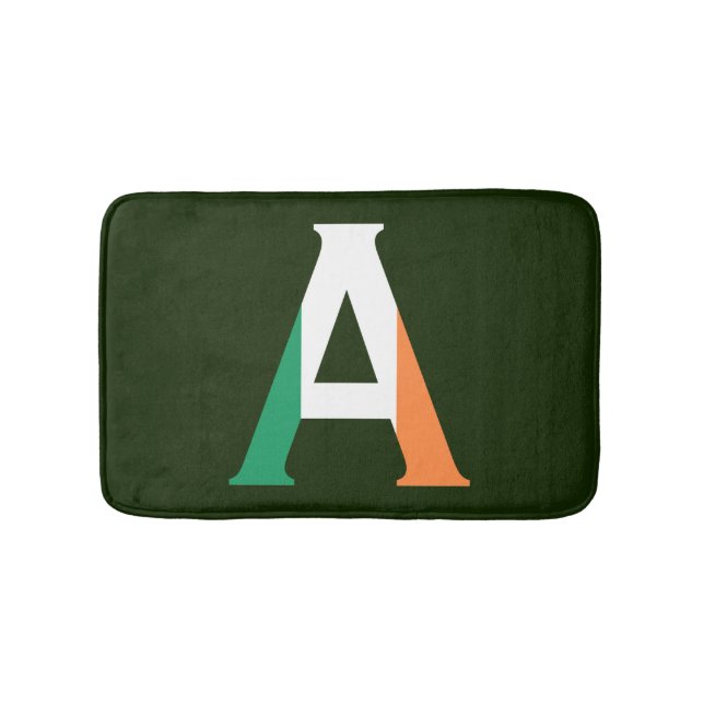 Tapete De Banheiro Monograma sobreposto à Irish Flag bmcnt (frente)