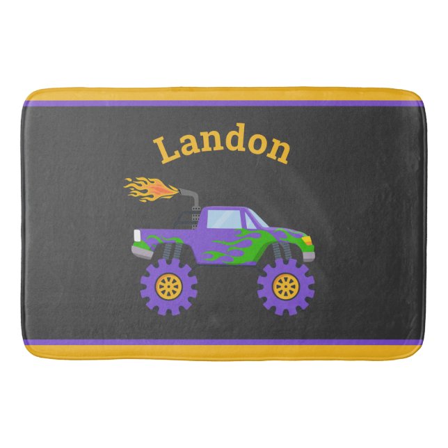 Tapete De Banheiro Monster Truck Budget Personalizado Kids (Frente)