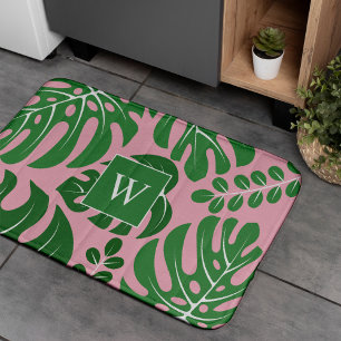 Tapete De Banheiro Monstera Deixa Monograma