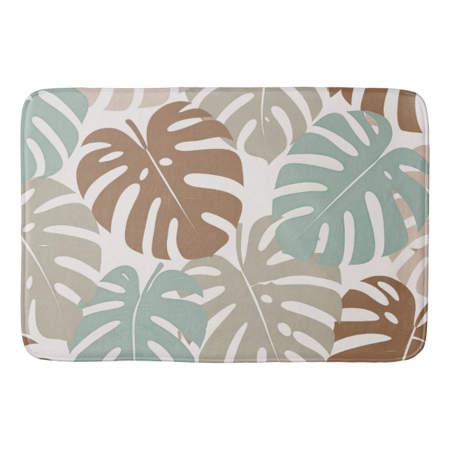 Tapete De Banheiro Monstera moderno havaí boho (Frente)