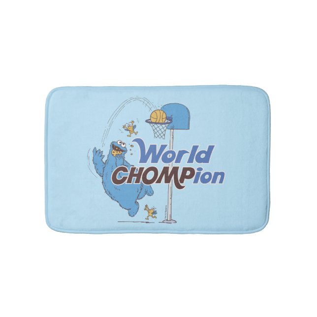 Tapete De Banheiro Monstro de cookies | Atiradas De Lúpulo De Basquet (frente)