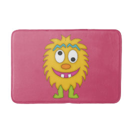 Tapete De Banheiro Monstro-Miúdos amarelos bonitos