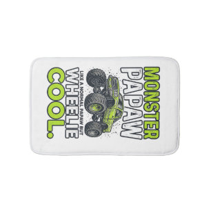 Tapete De Banheiro Monstro Papaw Wheelie Legal Divertido Caminhão Mon