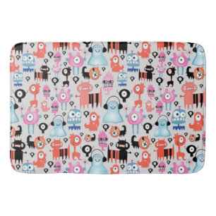 Tapete De Banheiro Monstros Funky