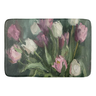 Tapete De Banheiro Moody Floral Tulips